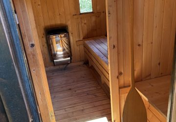 vue intérieur du sauna